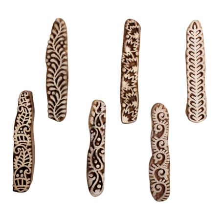 Set of 6 Piece New Mix Wooden Printing Block